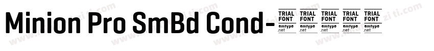 Minion Pro SmBd Cond字体转换